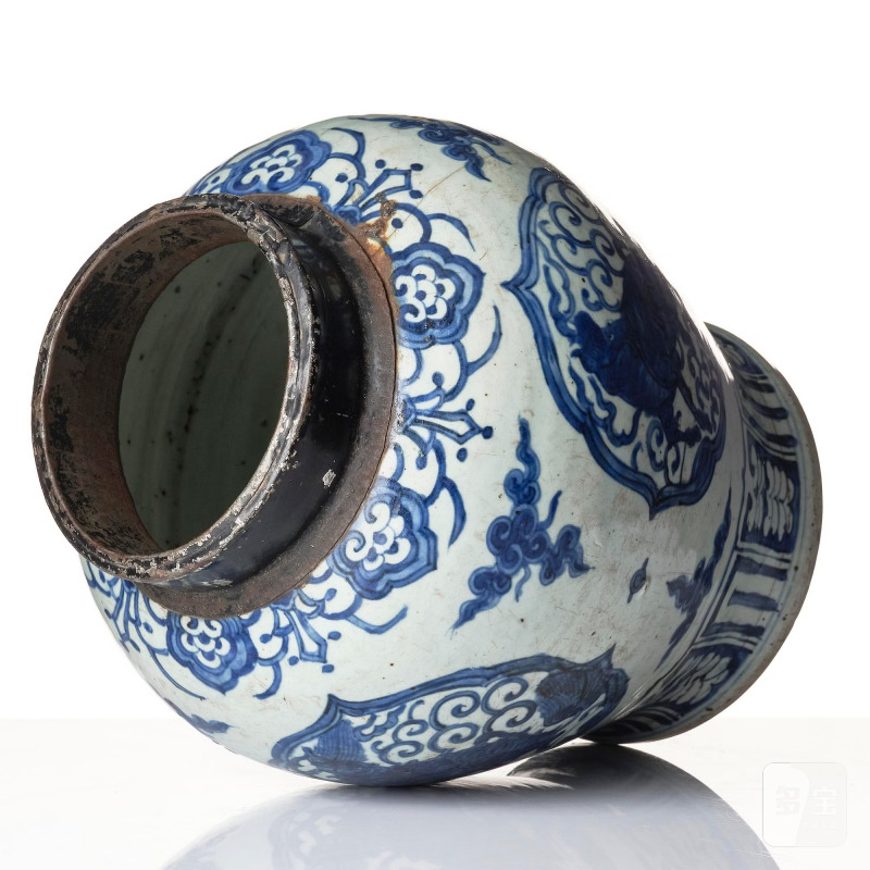 A blue and white jar, - 图6